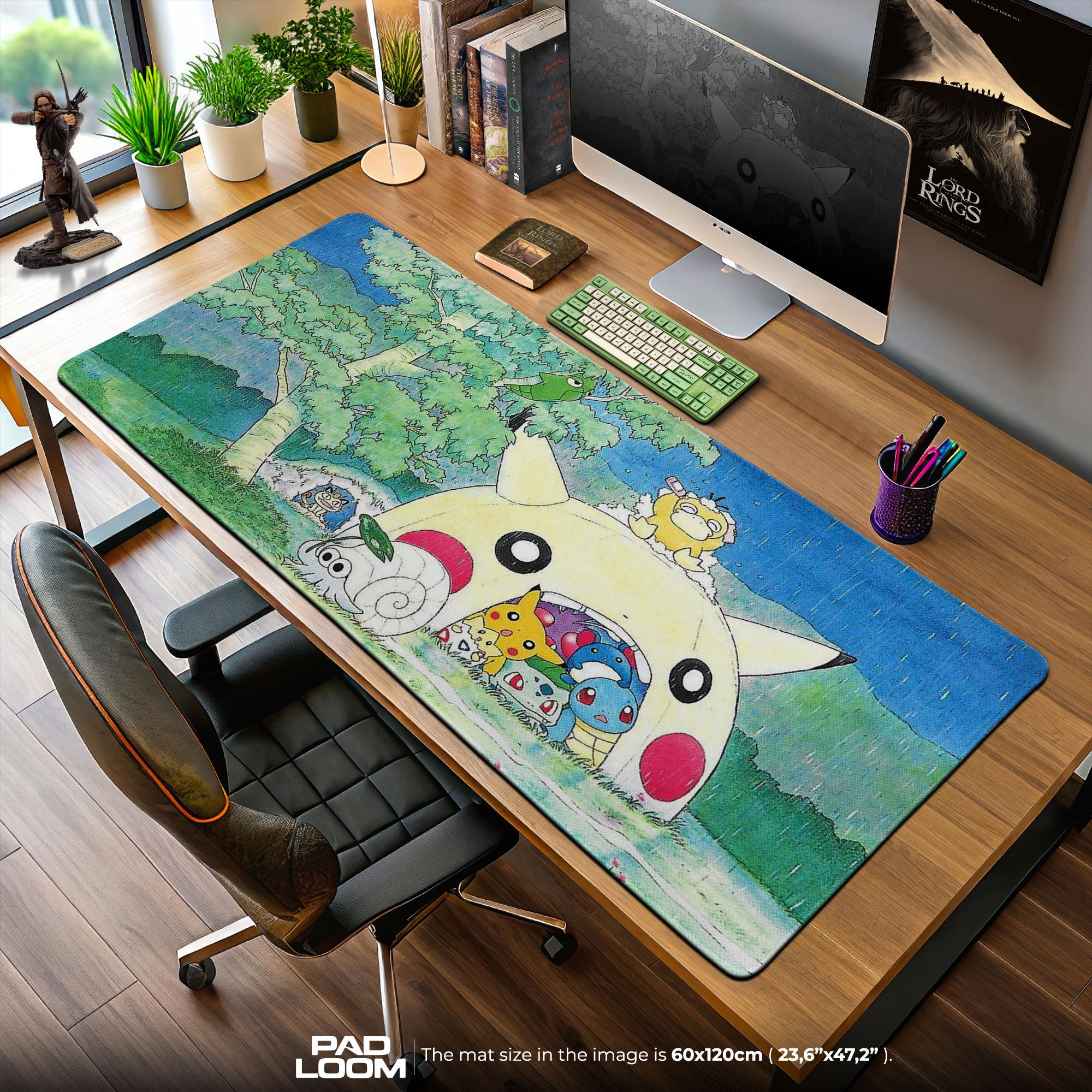 Pokemon Pikachu House Mouse Pad, Cartoon Gamer Desk Mat