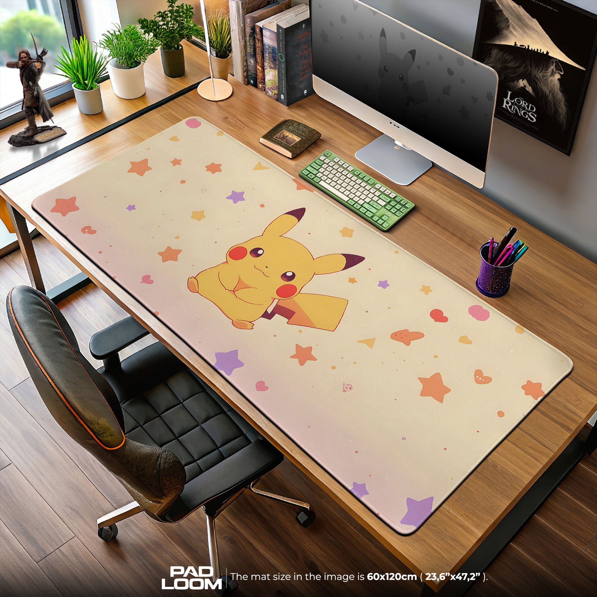 Pokémon Pikachu Starry Smile Mouse Pad, Gamer Desk Mat
