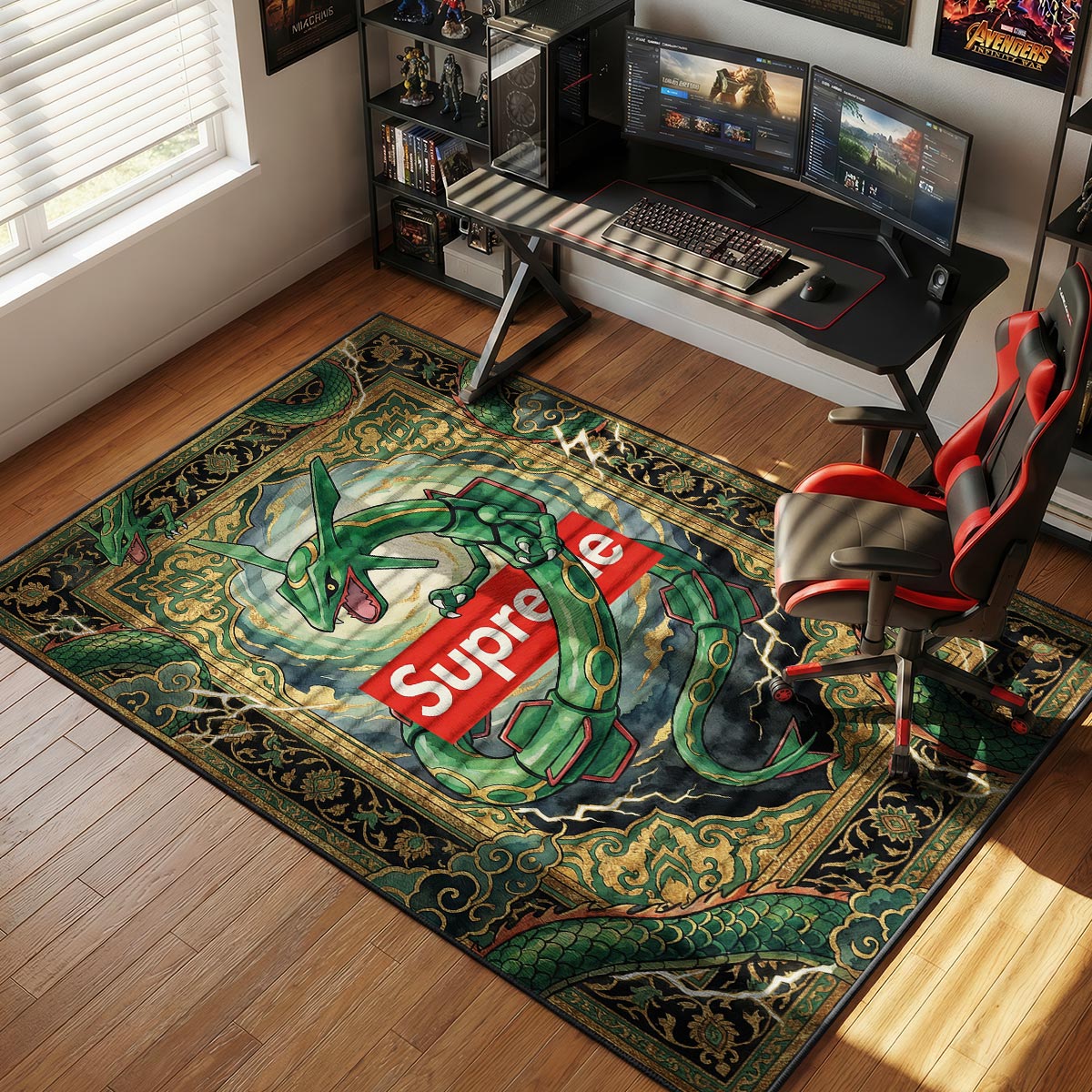 Supreme Rayquaza Storm Rug - Streetwear Floor Mat