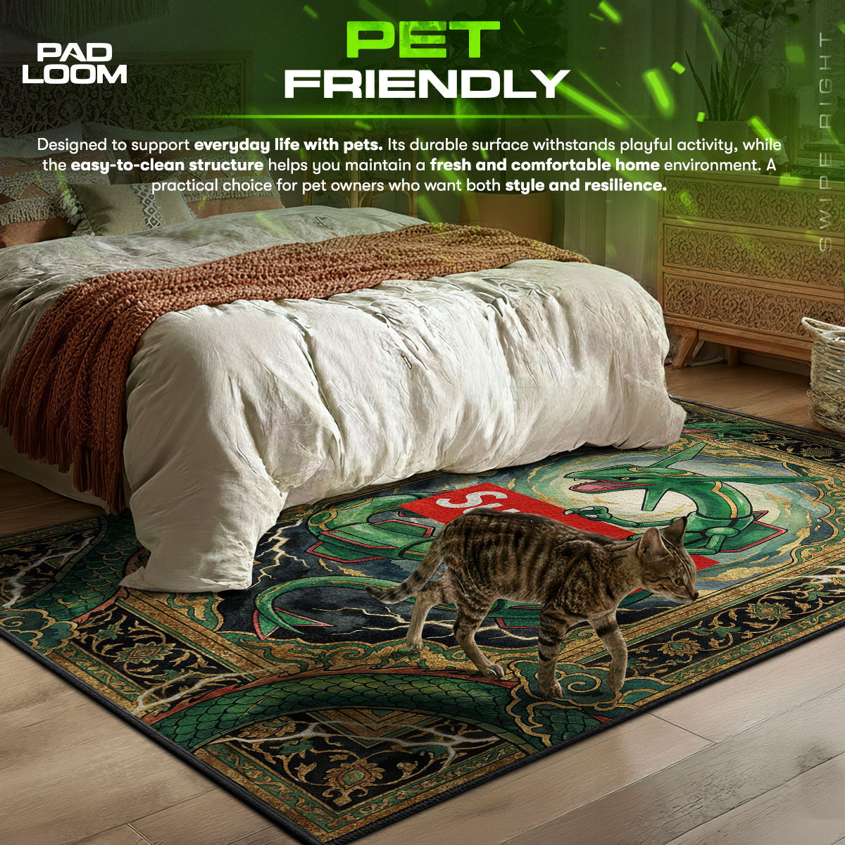 Supreme Rayquaza Storm Rug - Streetwear Floor Mat