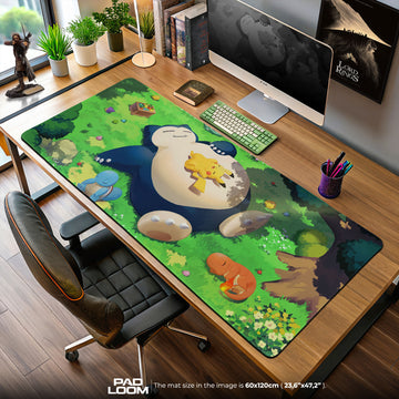 Pokemon Snorlax Mauspad, Sleeping Meadow Anime Schreibtischmatte