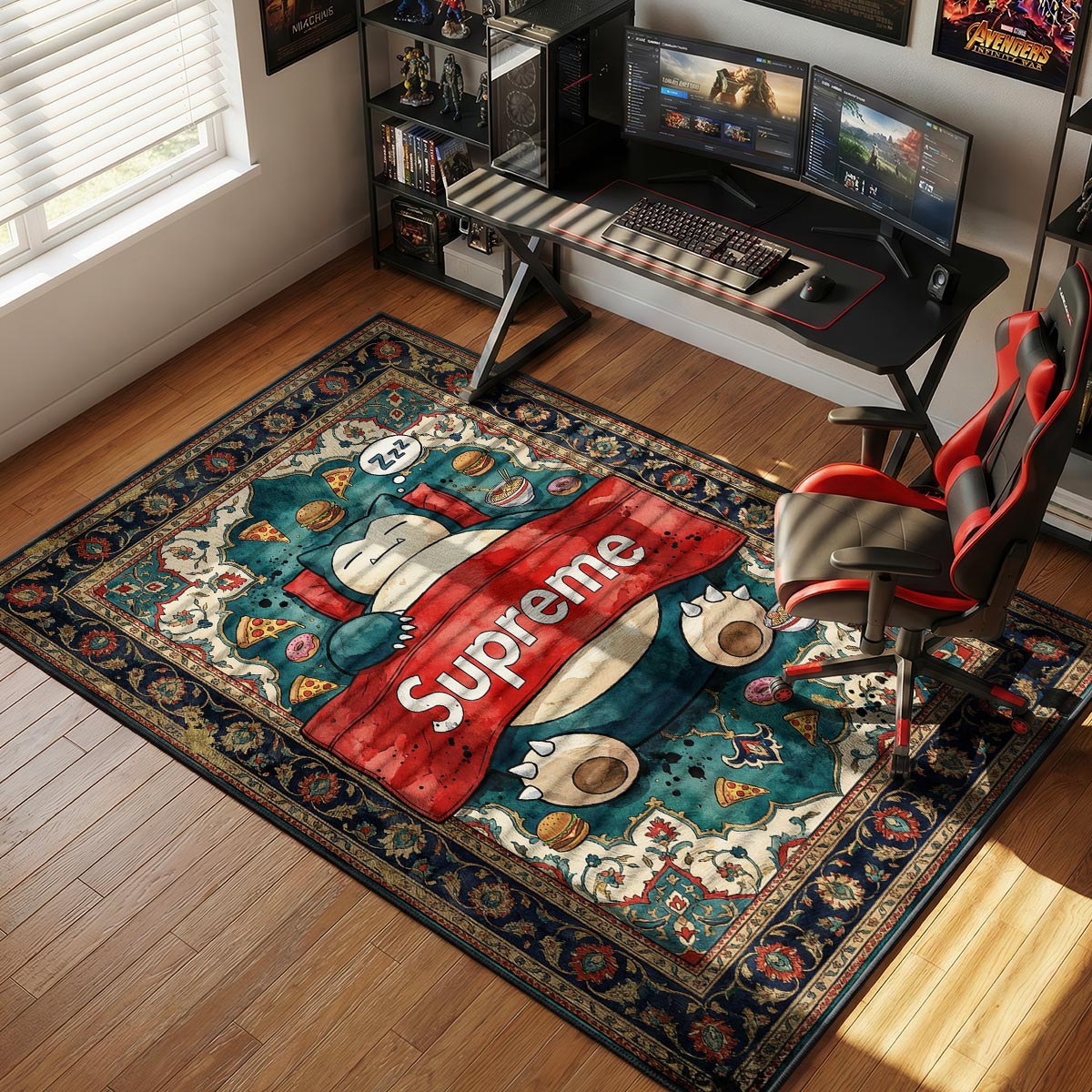Pokemon Snorlax Supreme Rug - Streetwear Floor Mat