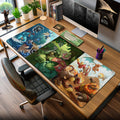 Pokemon Starter Evolution Trio Mouse Pad – Anime Desk Mat Padloom