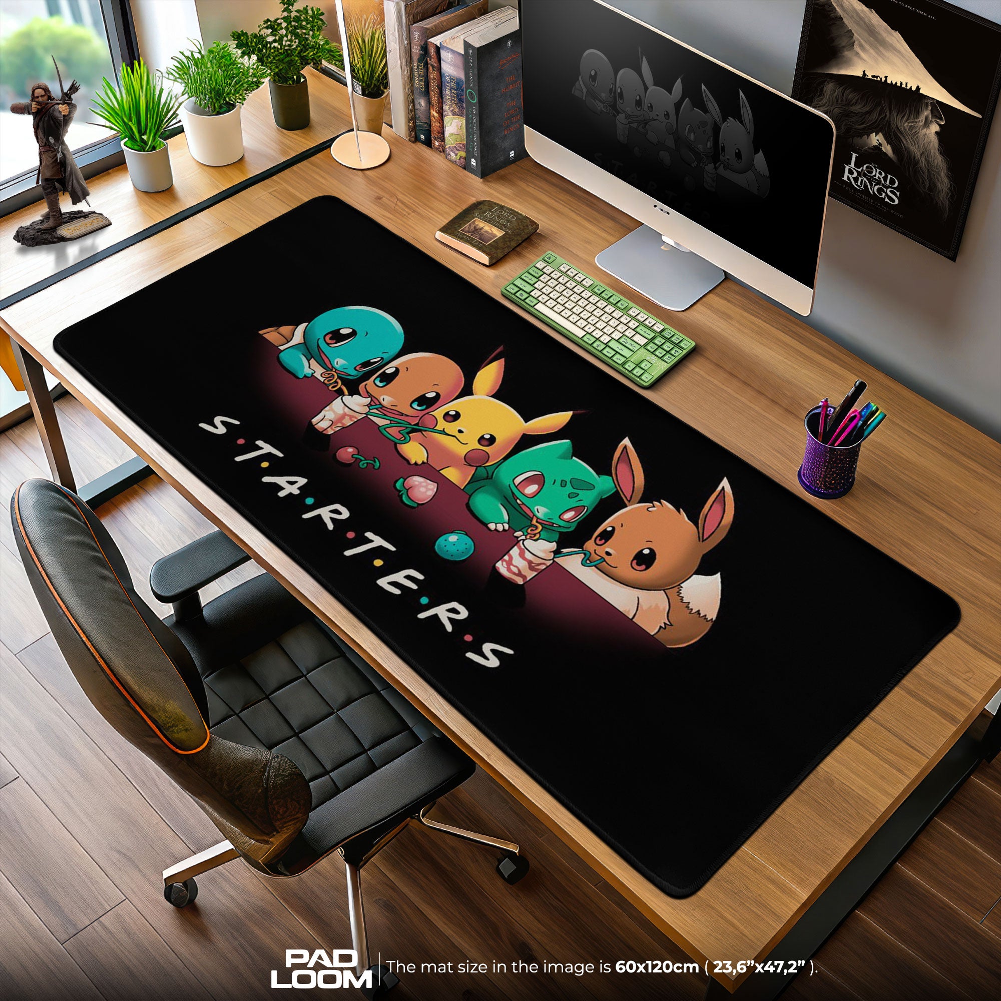 Pokémon Starters Café Mouse Pad, Gamer Desk Mat