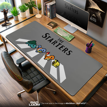 Pokémon Starters Pixel Walk Mouse Pad, Gamer Desk Mat