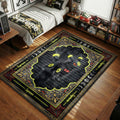 Pokemon Umbreon wearing Supreme hoodie with moon phases black gold and yellow hypebeast area rug