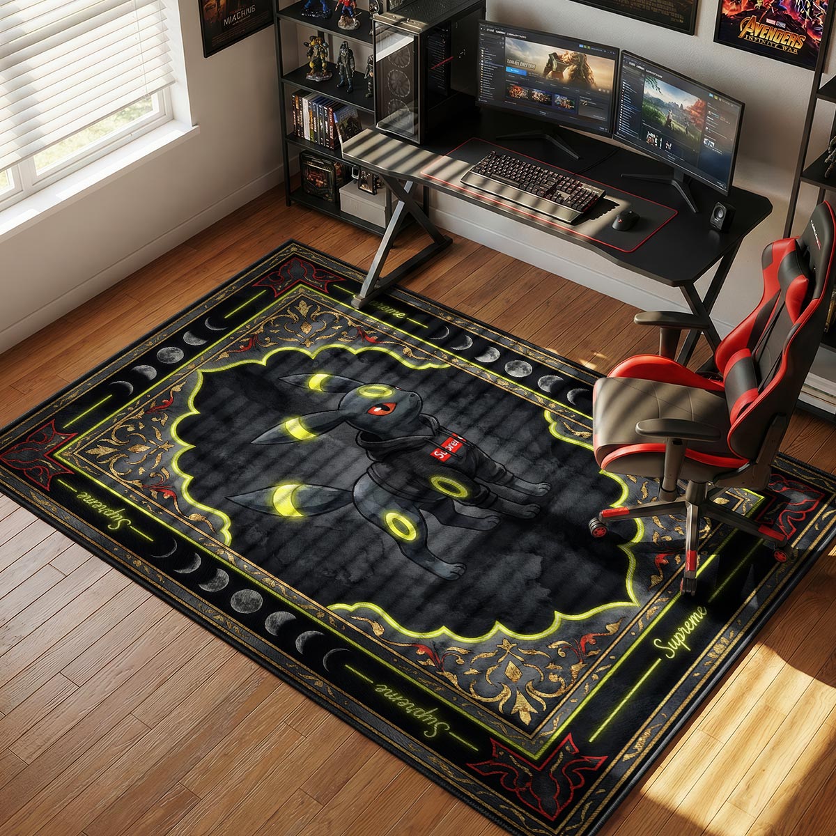 Pokemon Umbreon Lunar Rug - Streetwear Floor Mat