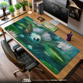 Pokemon Vaporeon Water Lily Mouse Pad, Anime Gaming Desk Mat Padloom
