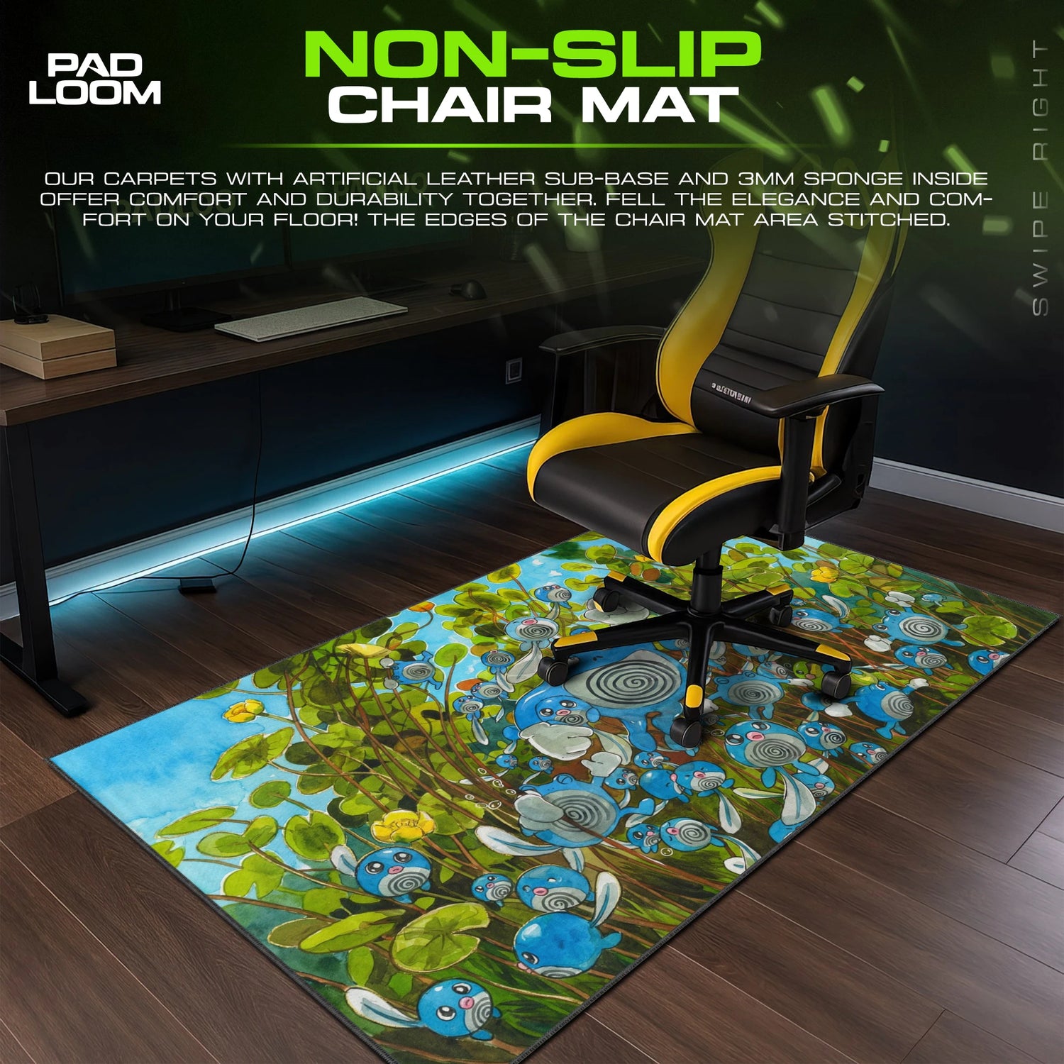 Poliwag Lily Pond Mouse Pad - Pokemon Desk Mat