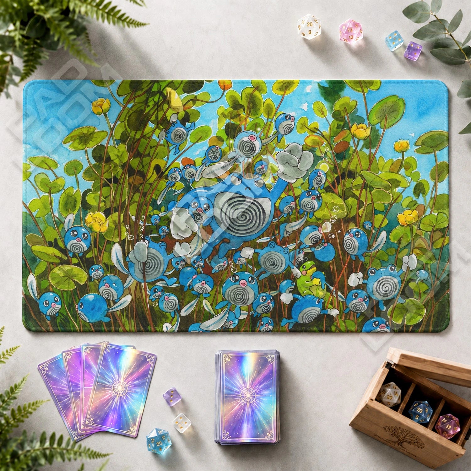 Poliwhirl Pond Playmat - Pokemon TCG Mat - view 2