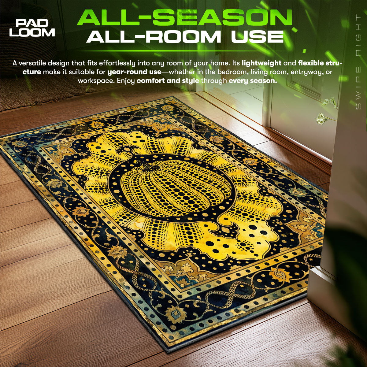 Detailed close-up of Polka rug pattern
