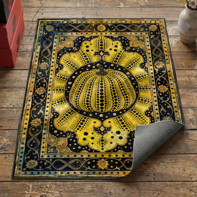 Polka Dot Pumpkin Rug — Pop Art Area Rug