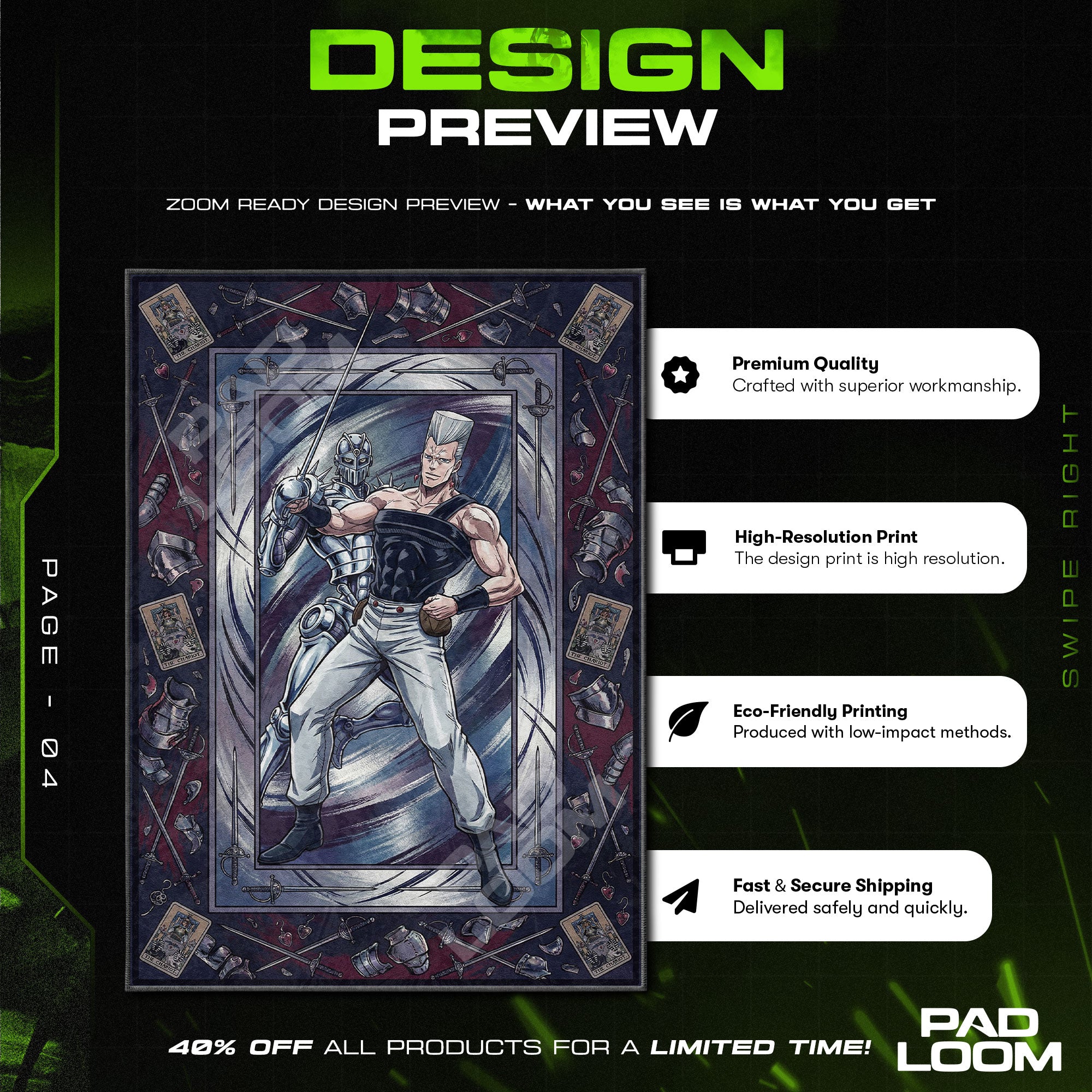 Chair character design printed on rug