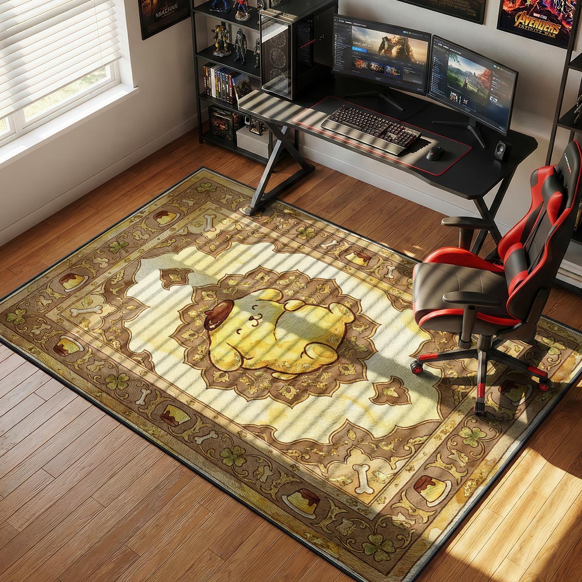 Pompompurin Gold Kids Room Floor rug — main product view