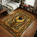 Pontiac Firebird Trans Am flaming bird logo gold orange black hypebeast area rug