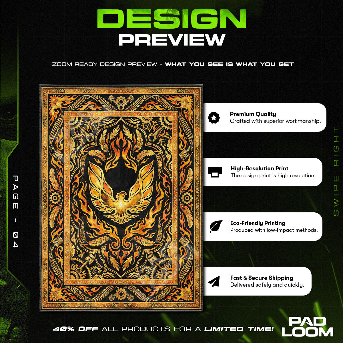 Streetwear character design printed on rug