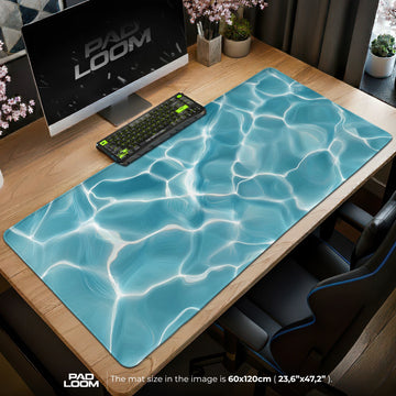 Pool Ripple Mouse Pad - Aqua Desk Mat