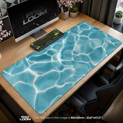 Pool-Wellen Mauspad - Aqua Schreibtischunterlage