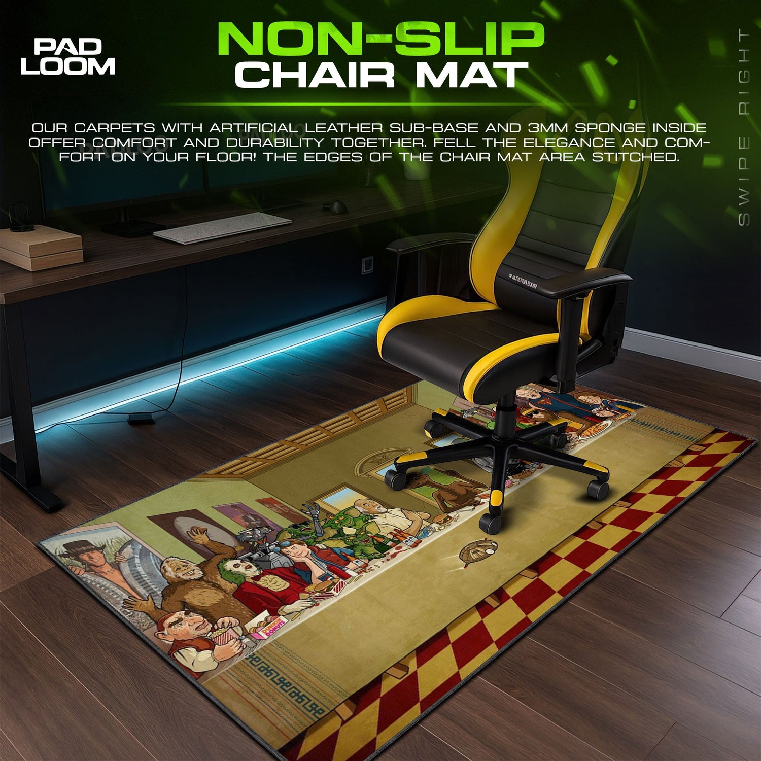 Pop Culture Supper - 80s Icons Gaming Mouse Pad Padloom