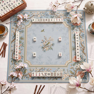 Powder Warbler Mahjong Mat - Mah Jongg Table Mat