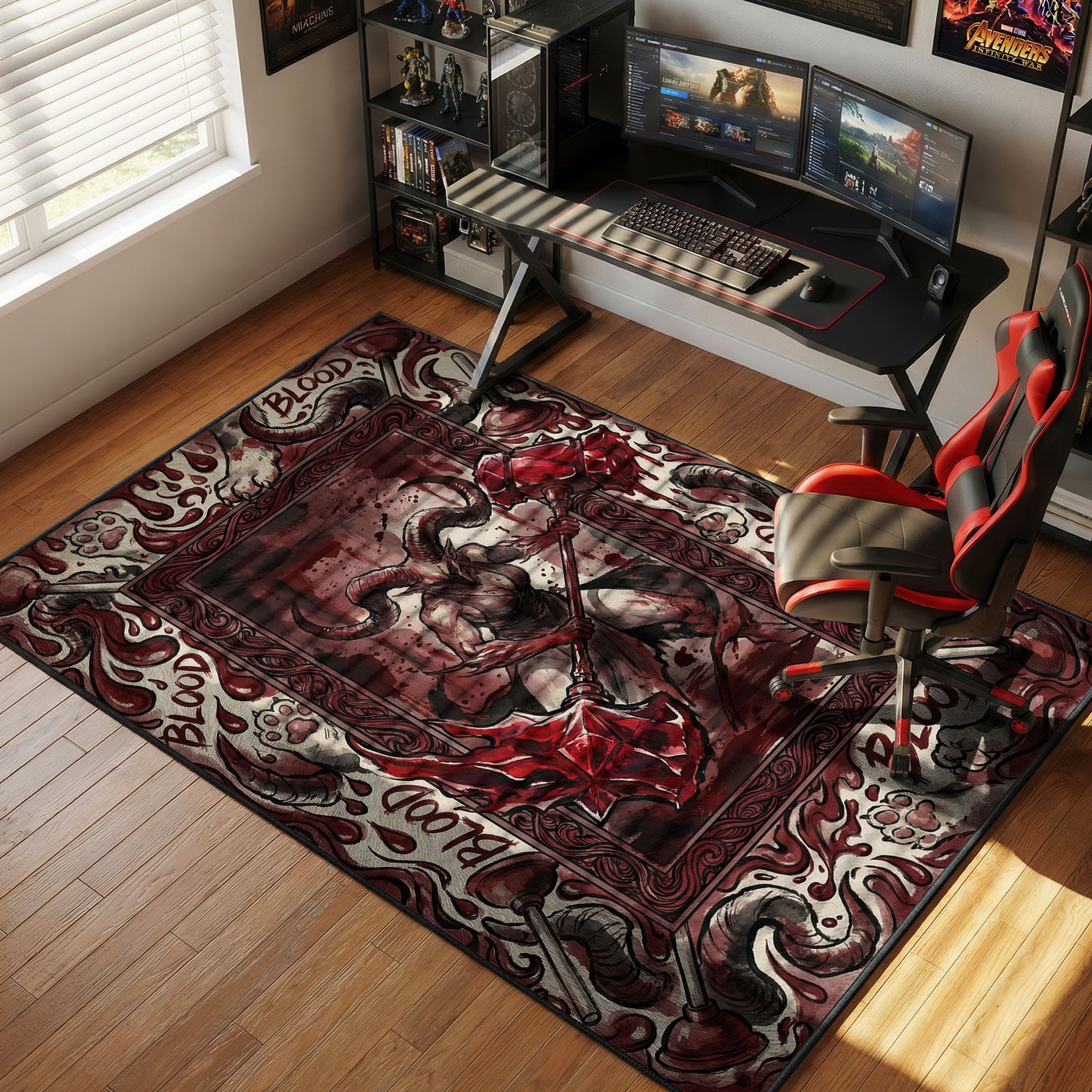 Power Blood Devil Chaos Rug - Chainsaw Man Chair Mat