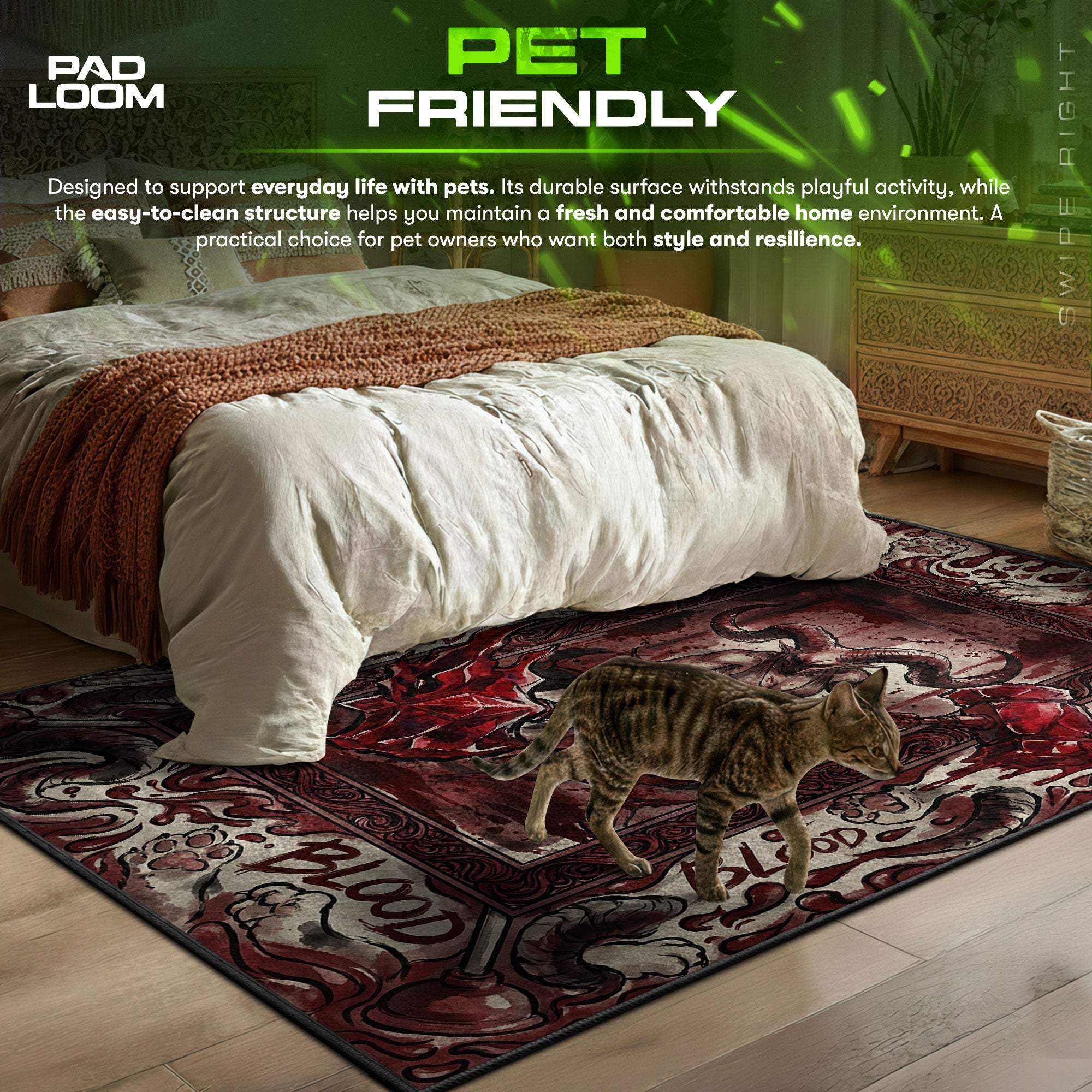 Power Blood Devil Chaos Rug - Chainsaw Man Chair Mat