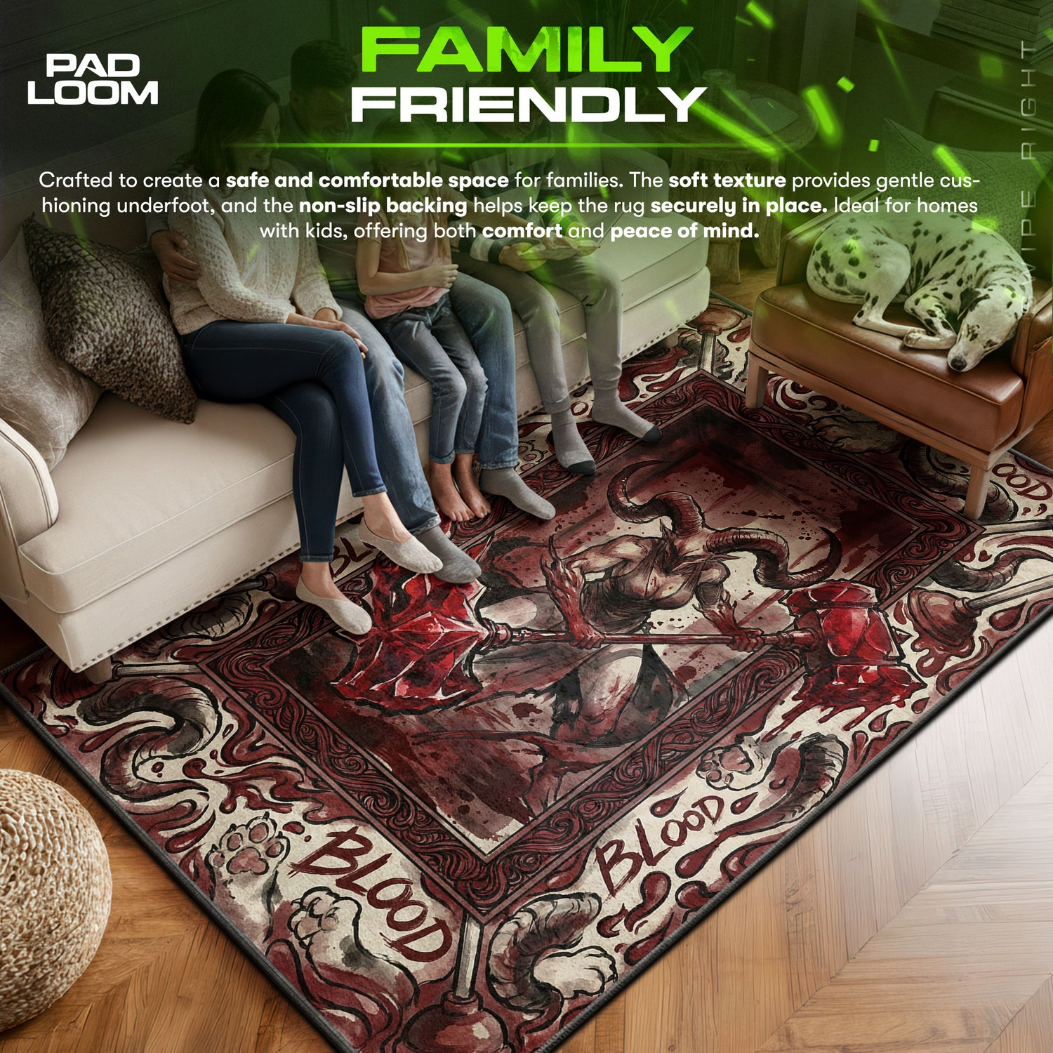 Power Blood Devil Chaos Rug - Chainsaw Man Chair Mat
