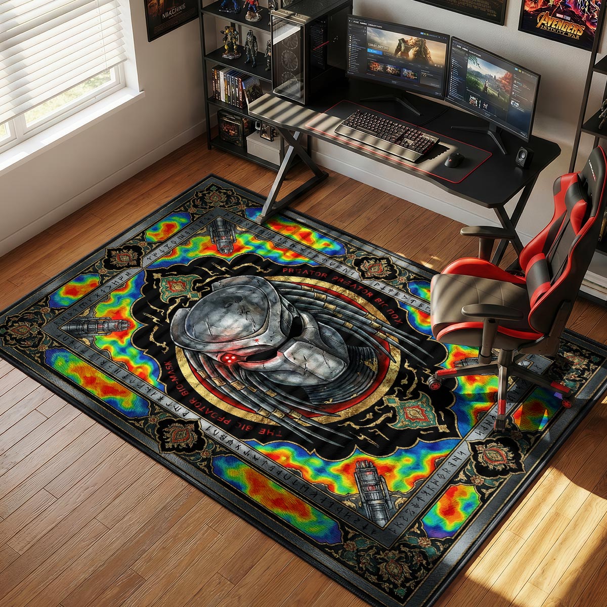 Predator Bio Mask Thermal Vision Predator Room rug — main product view