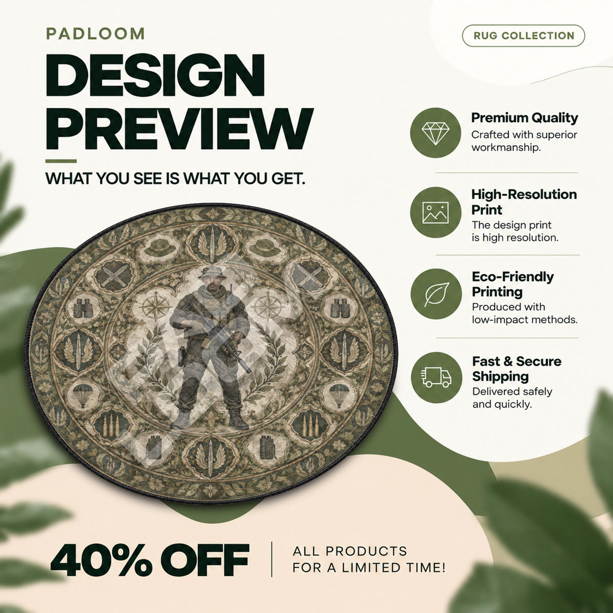 Price Medallion Round Rug - Call of Duty Chair Mat