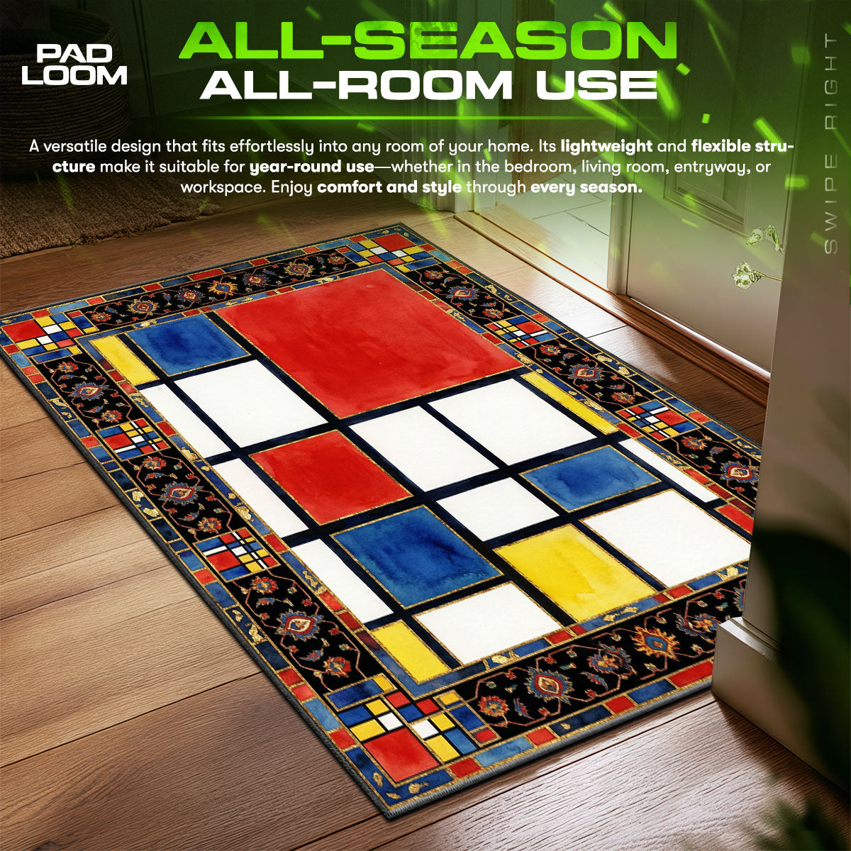 Detailed close-up of Primary rug pattern