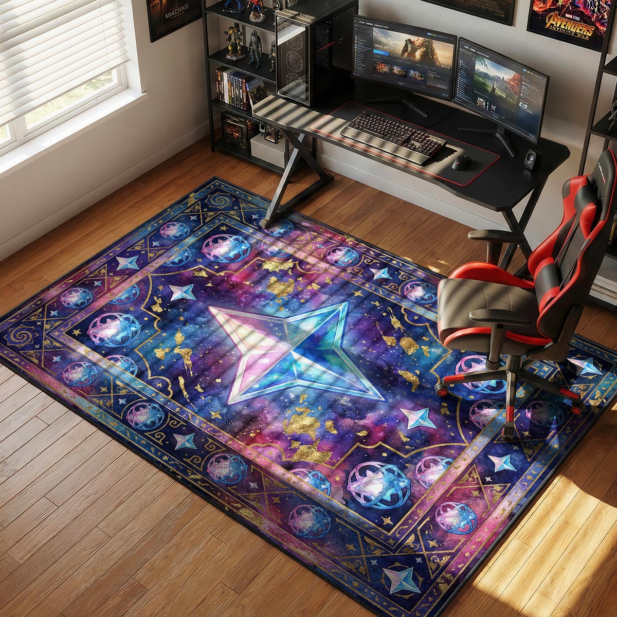 Primogem-Galaxie-Wunschteppich - Genshin Impact Stuhlmatte