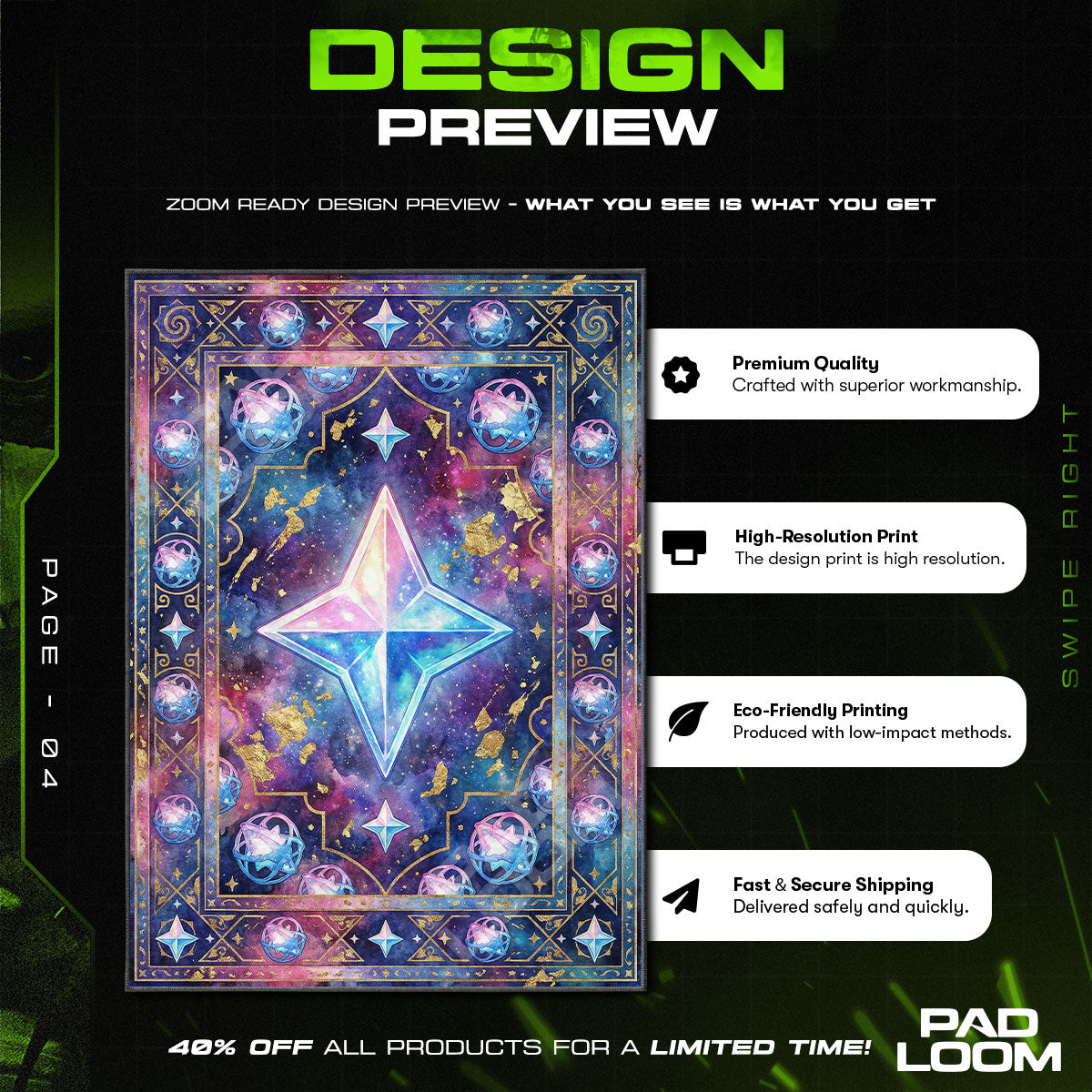 Primogem-Galaxie-Wunschteppich - Genshin Impact Stuhlmatte