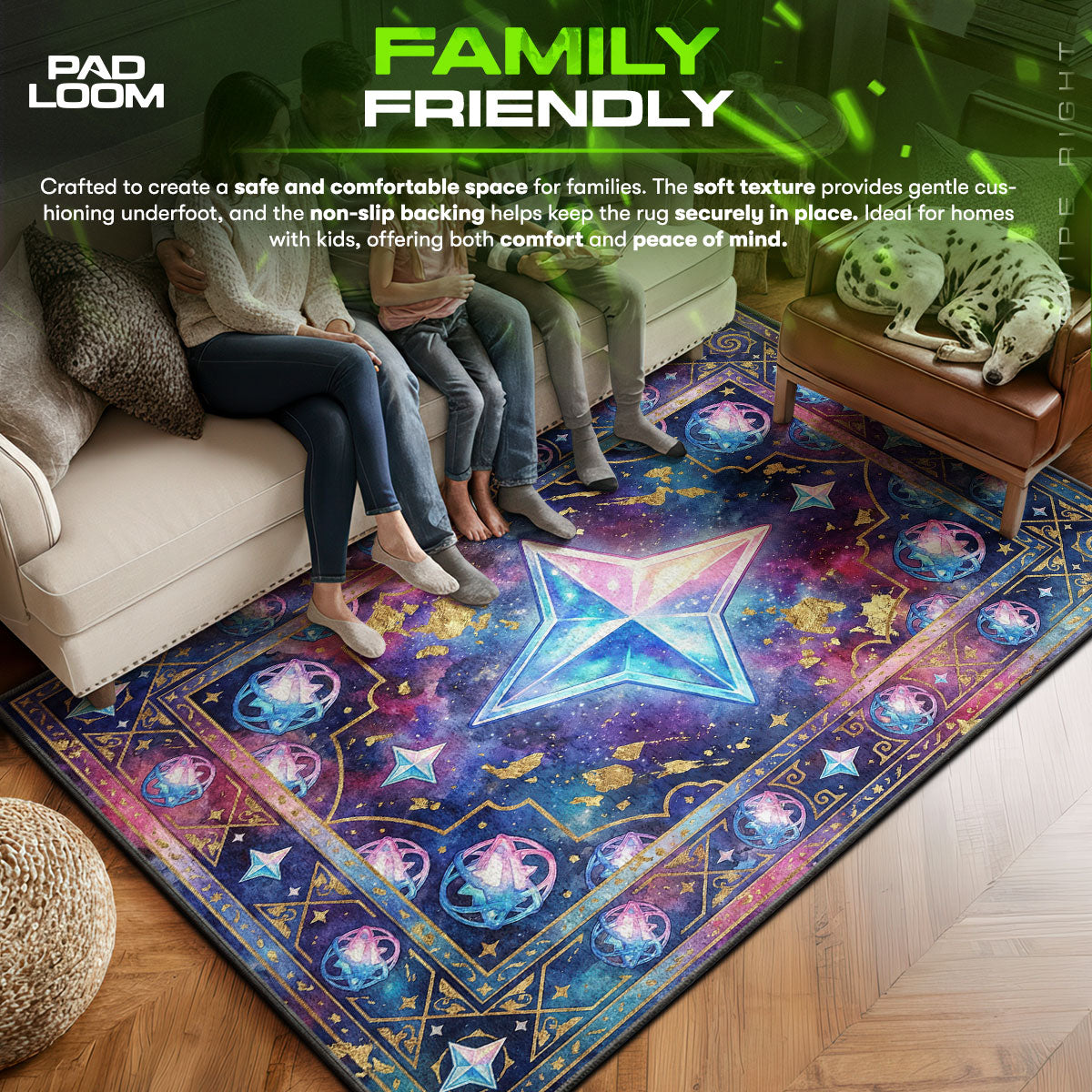 Primogem-Galaxie-Wunschteppich - Genshin Impact Stuhlmatte