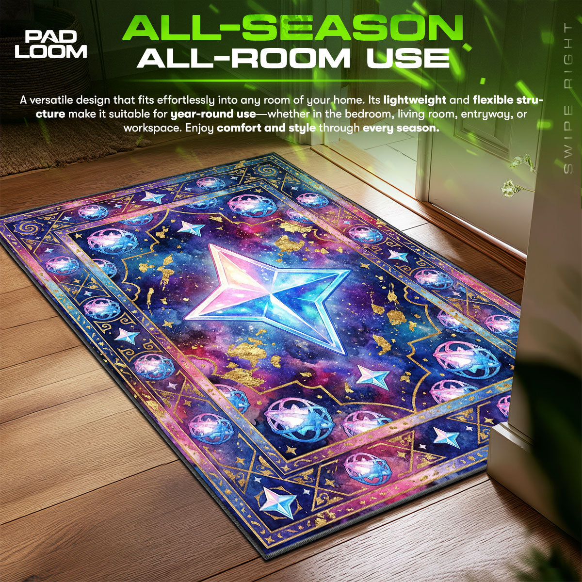 Primogem-Galaxie-Wunschteppich - Genshin Impact Stuhlmatte