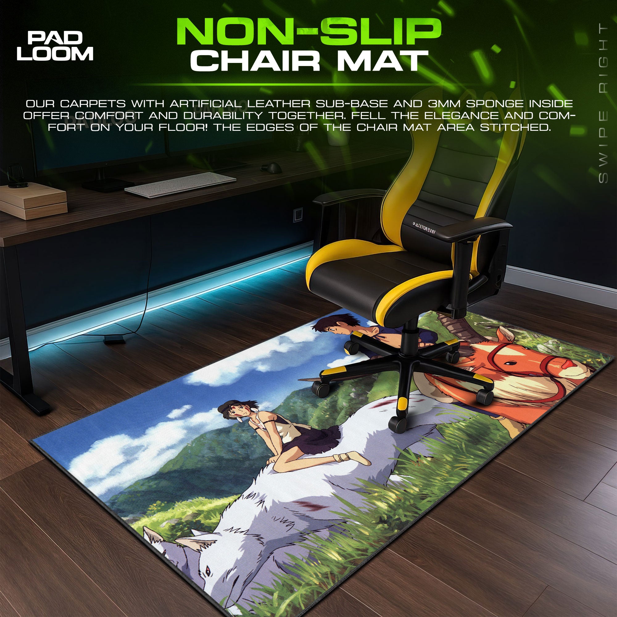 Princess Mononoke Mouse Pad - Studio Ghibli Anime Desk Mat