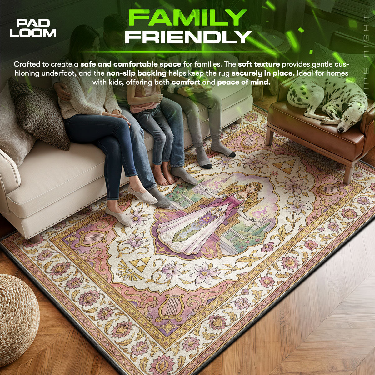 Princess Zelda Wisdom Floral Rug - Zelda Chair Mat