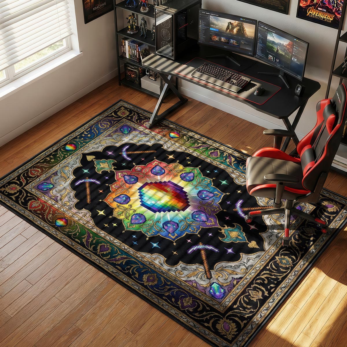 Prismatic Shard Mining Stardew Valley Chair rug — main product view