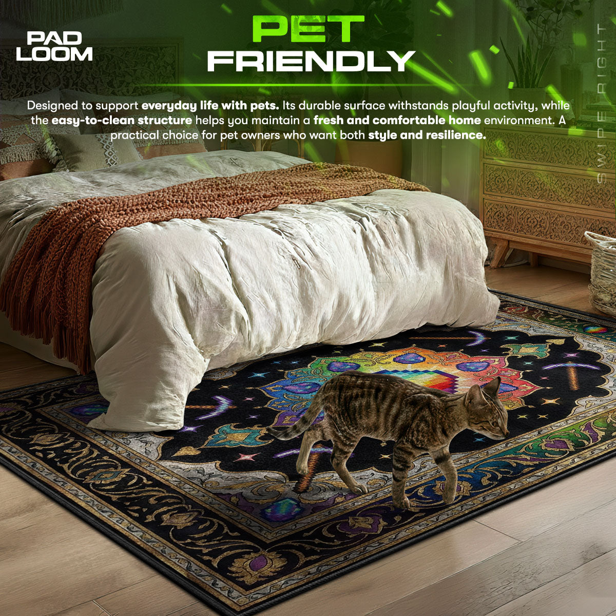 Detailed close-up of Prismatic rug pattern