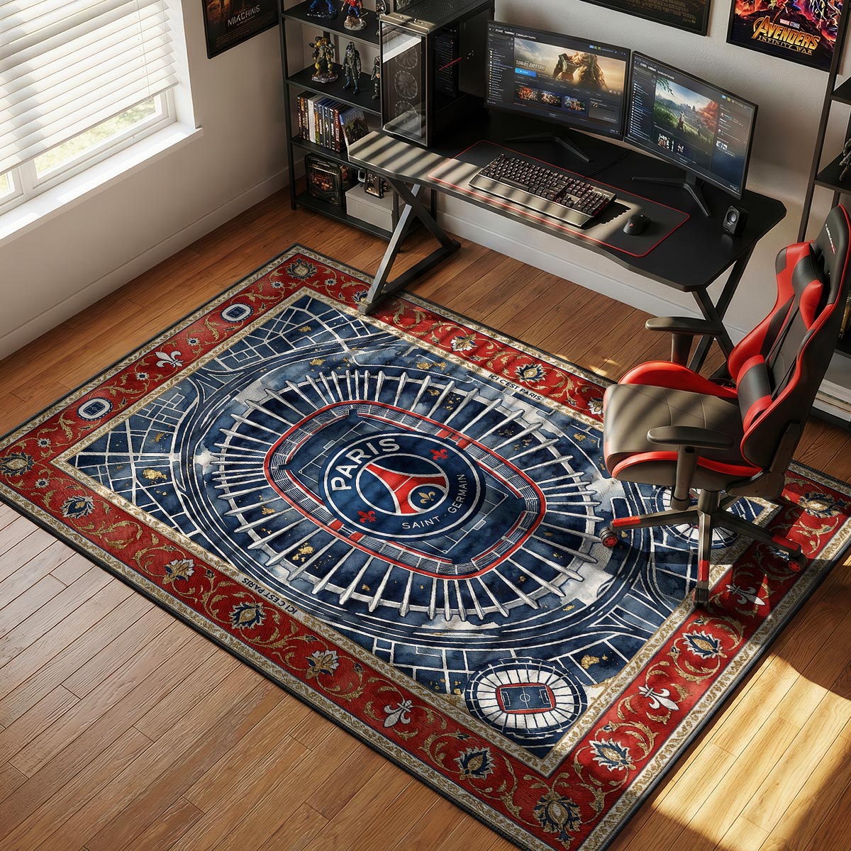 PSG Stadium Football Floor rug — main product view