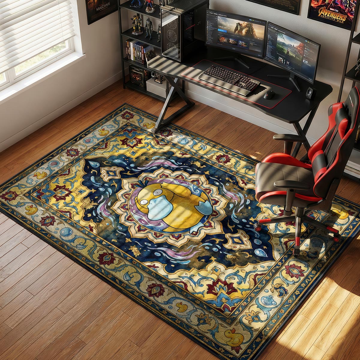 Psyduck Confused Splash Chair rug — main product view