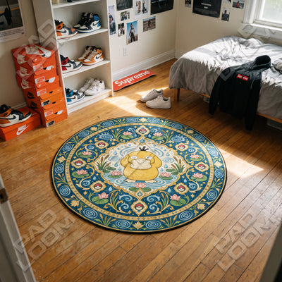 Psyduck Headache Round Rug - Pokemon Chair Mat