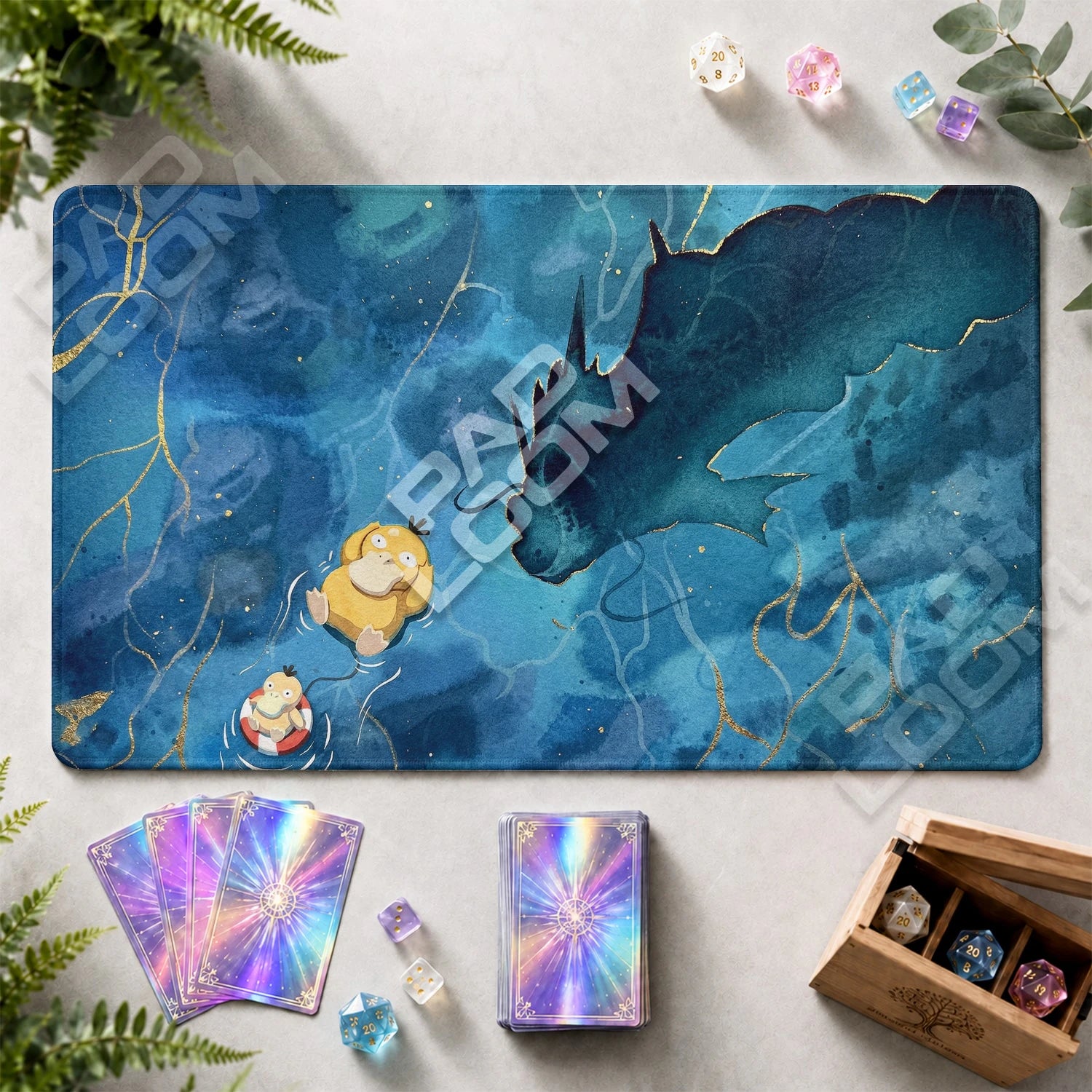 Psyduck Lake Playmat - Pokemon TCG Mat - view 2