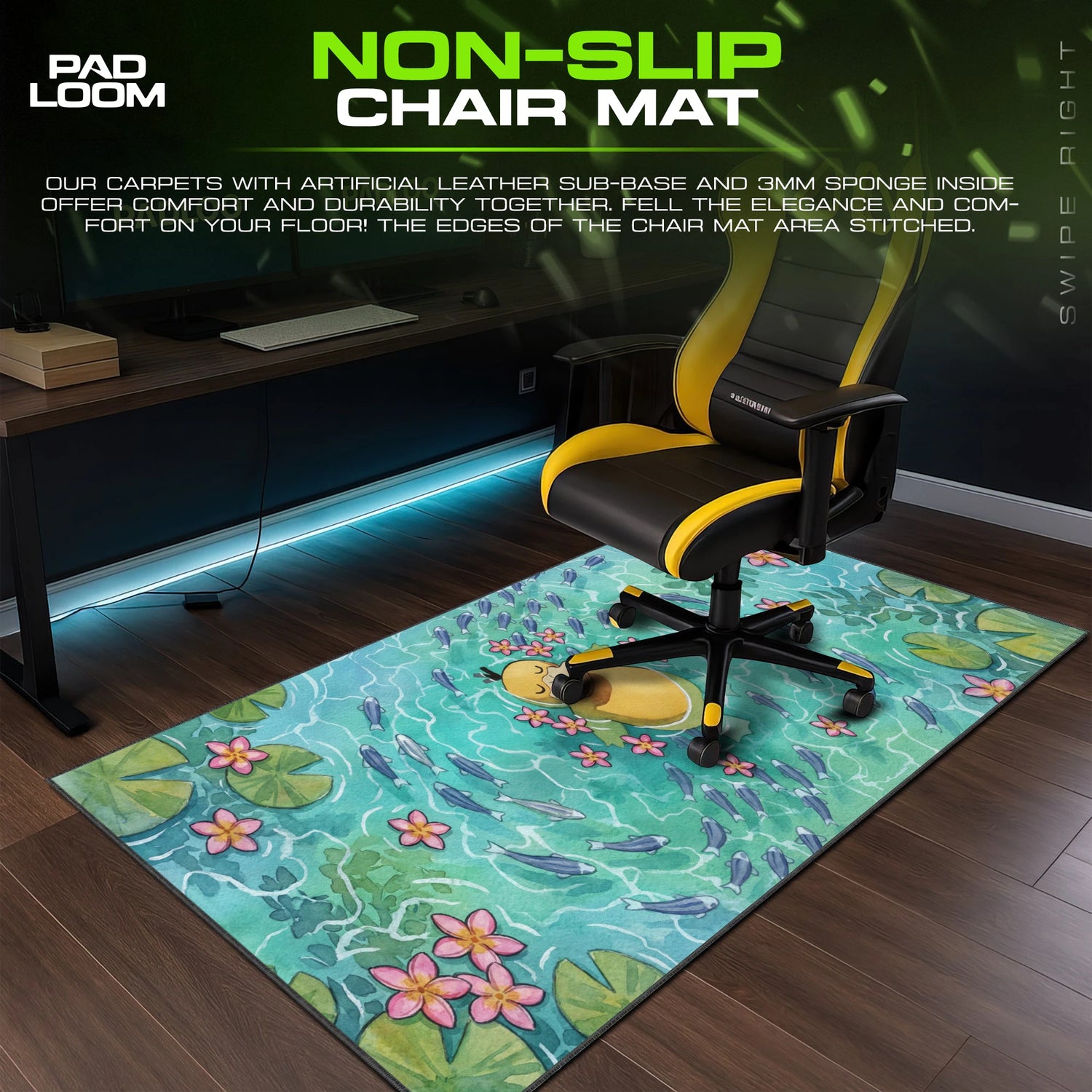 Psyduck Lily Pond Mouse Pad - Pokemon Desk Mat