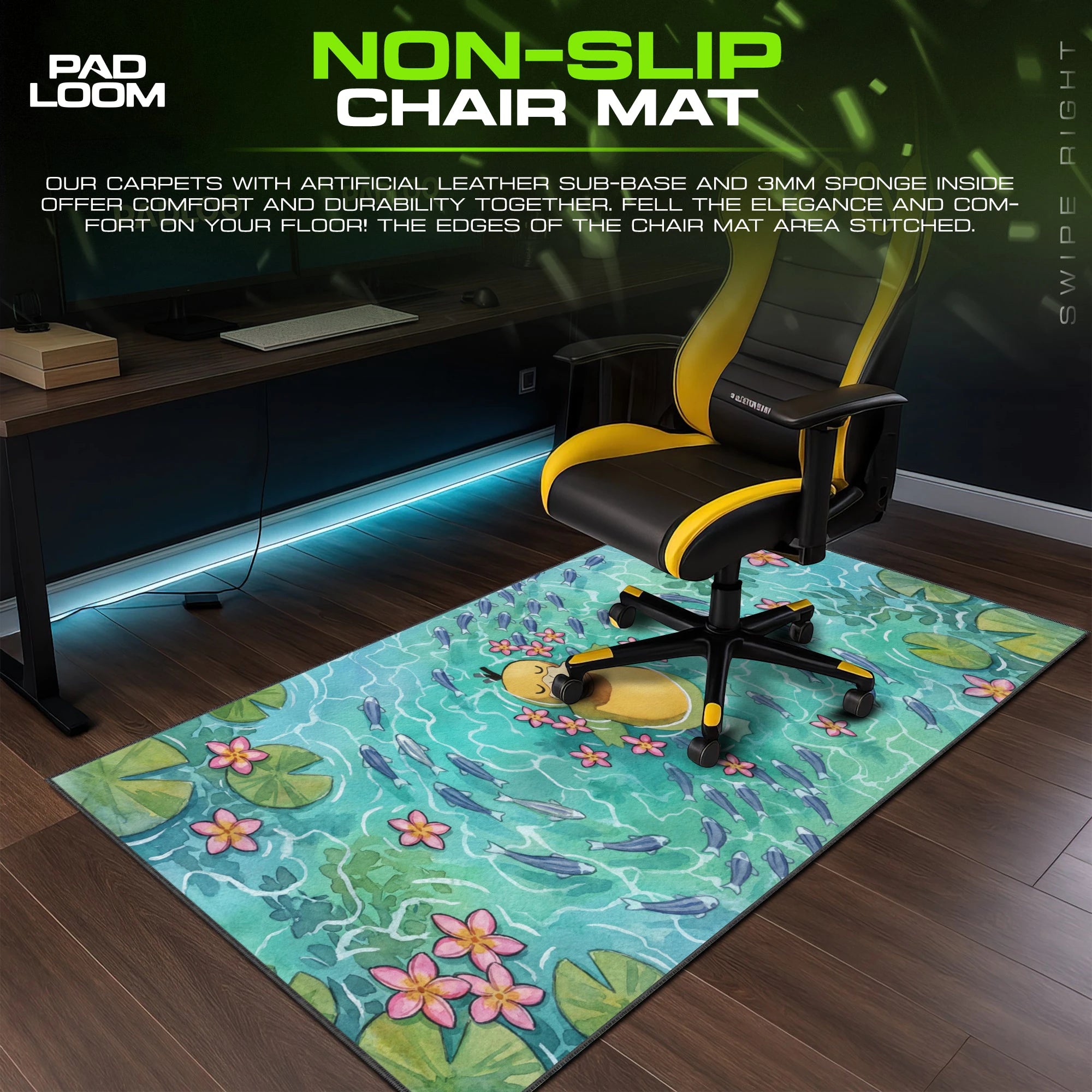 Psyduck Lily Pond Mouse Pad - Pokemon Desk Mat