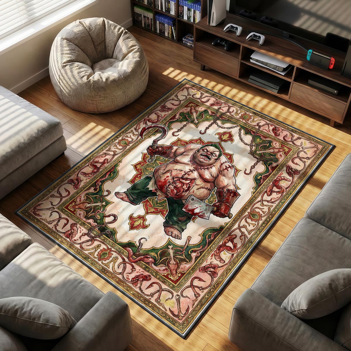 Pudge Butcher Hook Rug - Dota 2 Chair Mat