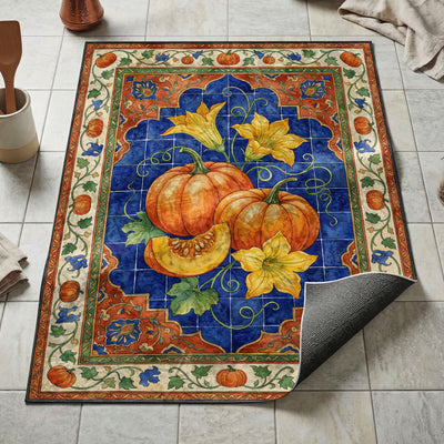 Pumpkin Harvest Rug — Autumn Kitchen Floor Mat