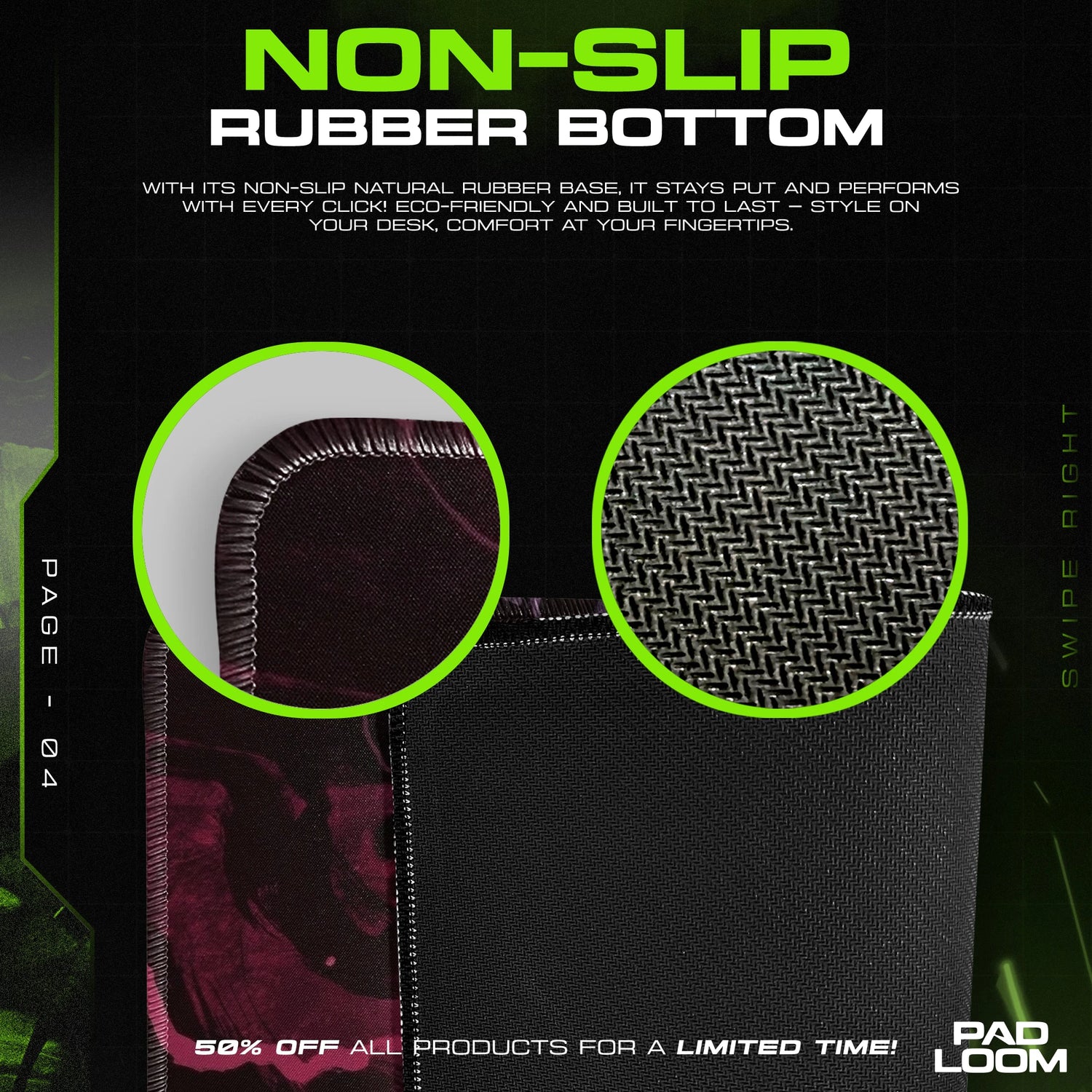 Punisher Crimson Smoke Mouse Pad - Marvel Desk Mat