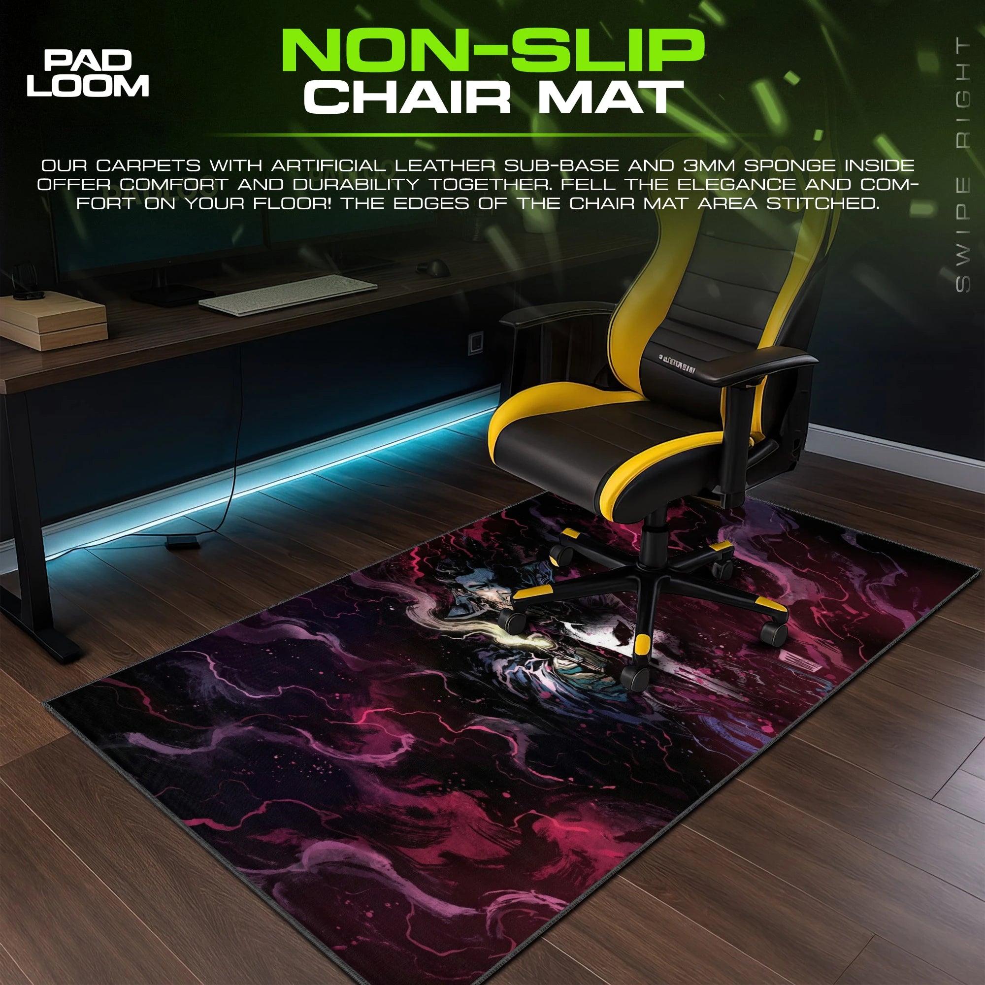 Punisher Crimson Smoke Mouse Pad - Marvel Desk Mat