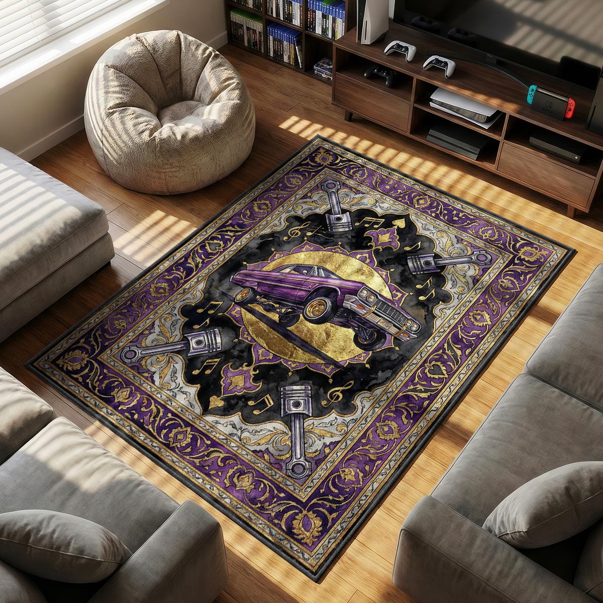 Lowrider Hydraulics Bounce Rug - GTA San Andreas Chair Mat