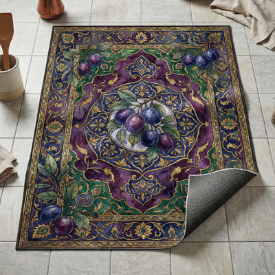 Purple Plum Rug — Jewel-Toned Kitchen Floor Mat